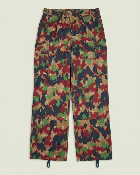 Vintage Swiss Hess Alpenflage Camo Military Cargo Pants 33x31