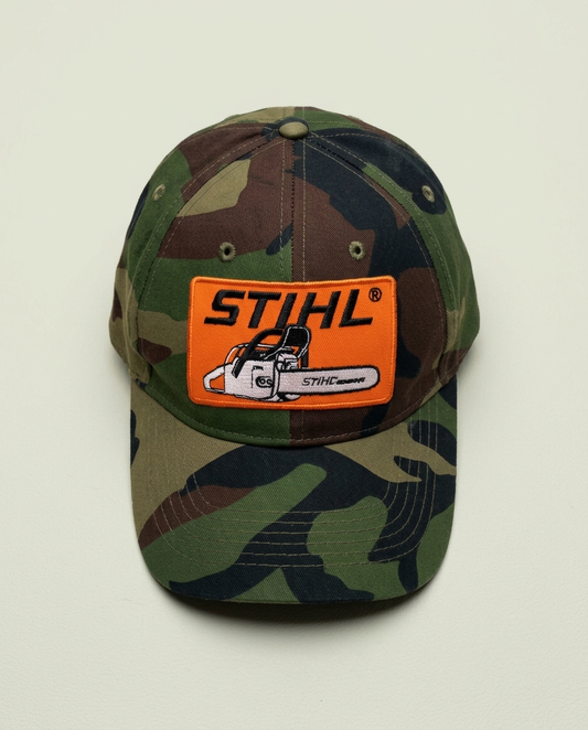 Stihl Camo Chainsaw Patch Cotton Baseball Hat OS