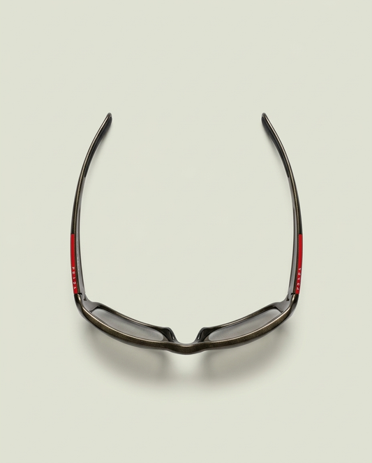 Y2K Prada Linea Rossa SPS 08G Bronze Wrap Sunglasses