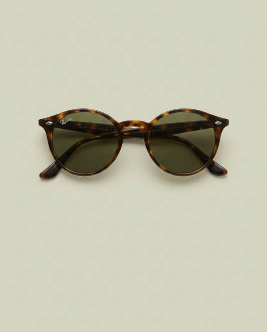 Ray-Ban Tortoise RB 2180 Round Sunglasses 49mm Classic