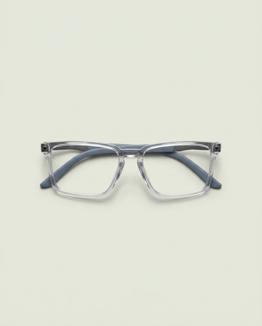 Oakley Polished Clear Exchange Rectangular Glasses Frames 56-17