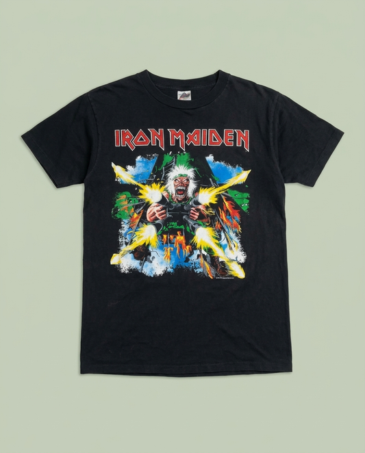 Vintage Iron Maiden Black 1990 Shoot That Fokker Single Stitch XL Rare