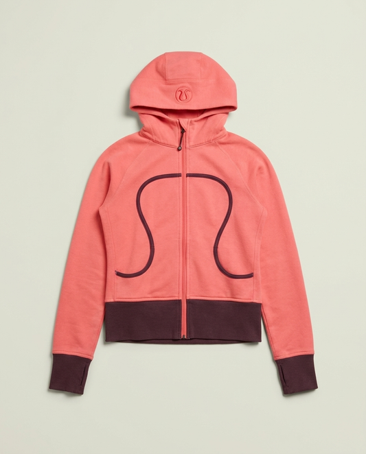 Vintage Lululemon Pink Purple Scuba Full Zip Hoodie Gorpcore