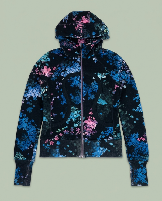 Lululemon Floral Scuba Full Zip Hoodie (XS) Rare Y2K Athleisure