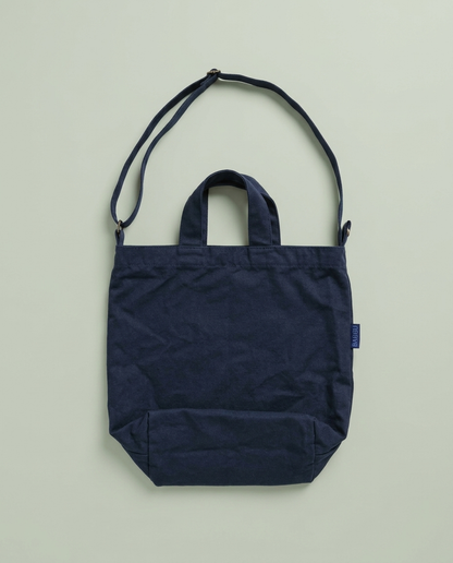 Baggu Navy Blue Recycled Cotton Canvas Duck Bag Crossbody Tote Minimalist