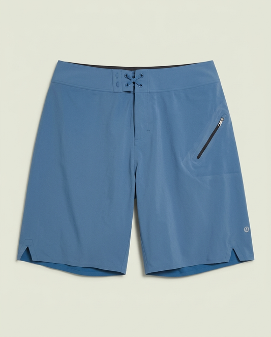 Lululemon Blue Lace Up Board Shorts 34 Surf Beach Gorpcore