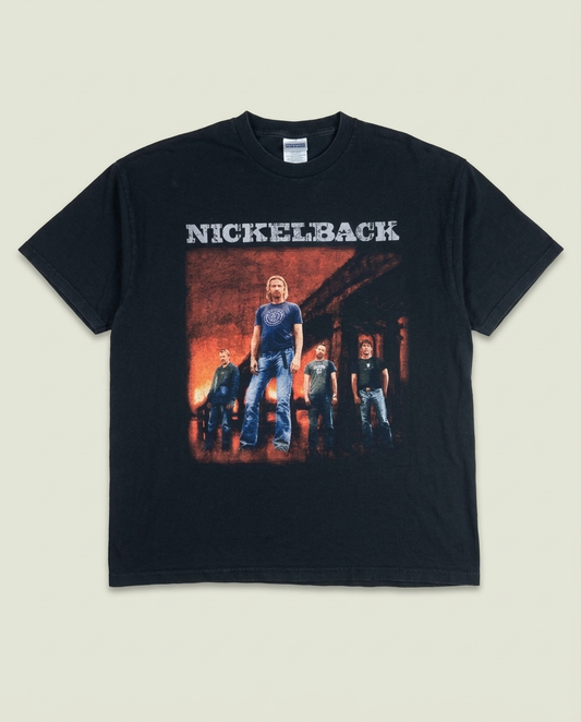 Y2K Nickelback Black Band Graphic Rock Music T-Shirt XL Grunge