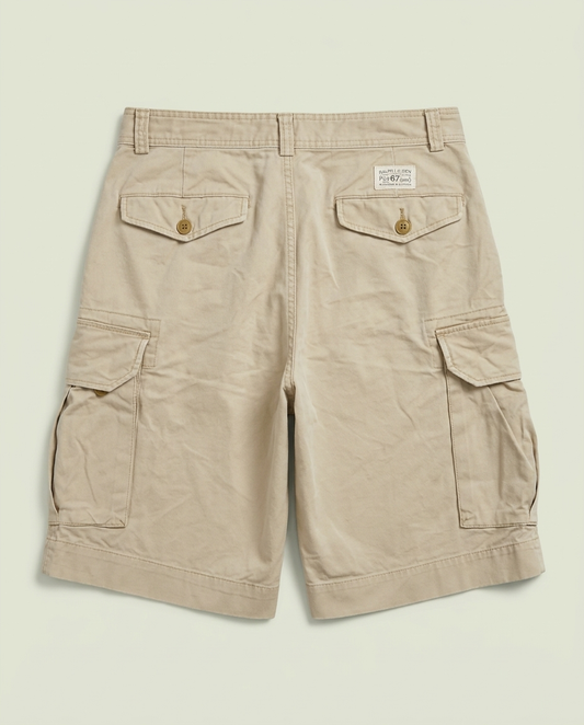 Polo Ralph Lauren Tan Classic Polo 67 Chino Cargo Shorts 32 Preppy Safari