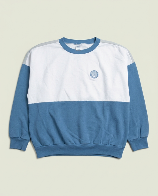 Vintage Walt Disney World EPCOT Center White Blue Colorblock Sweatshirt XL